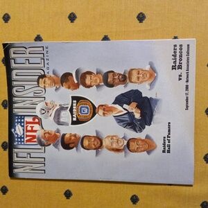 Raiders vs. Broncos NFL Insider Magazine, Sept. 17, 2000